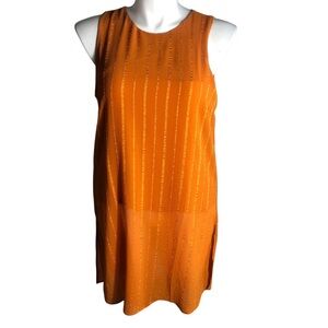 Signature Collection orange sleeveless knee length summer dress Sz XL